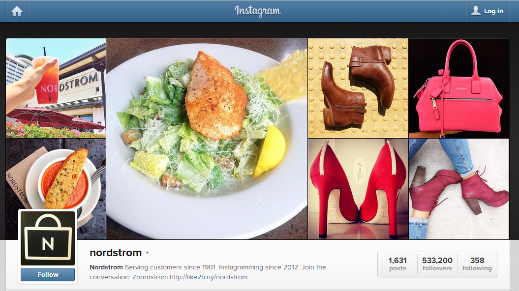Nordstrom's Instagram Page